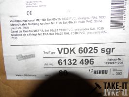 1 Karton Rehau Rehau VDK 6025 sgr METRA Verdrahtungskanal 60/25 Set V5K 2 Meter